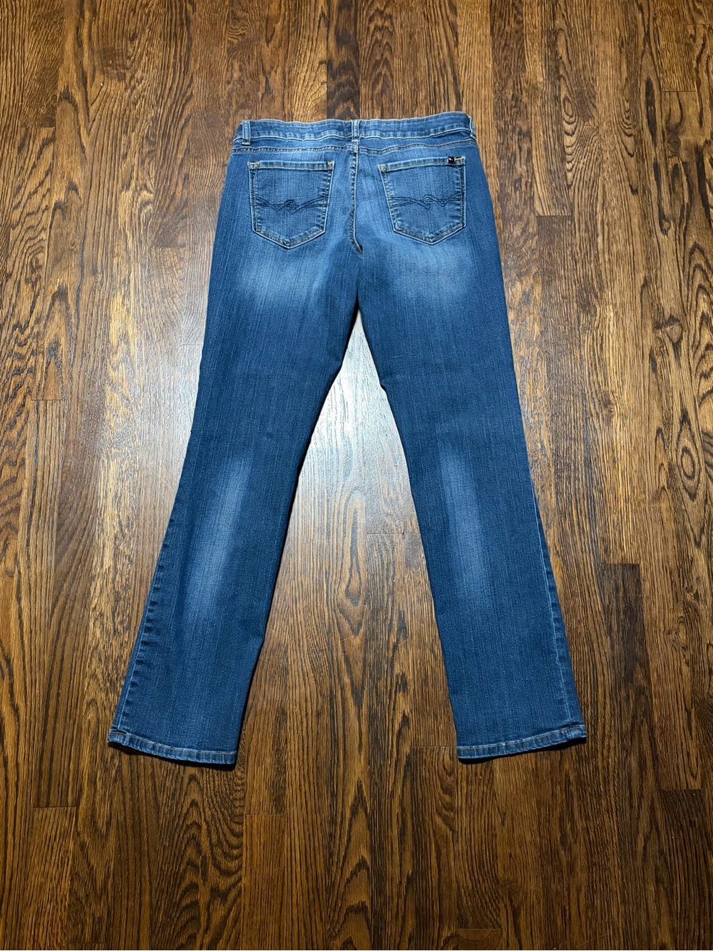 Tommy Hilfiger Distressed Y2K Straight Leg Blue Denim Jeans Womenβs Size 8R - Picture 3 of 11